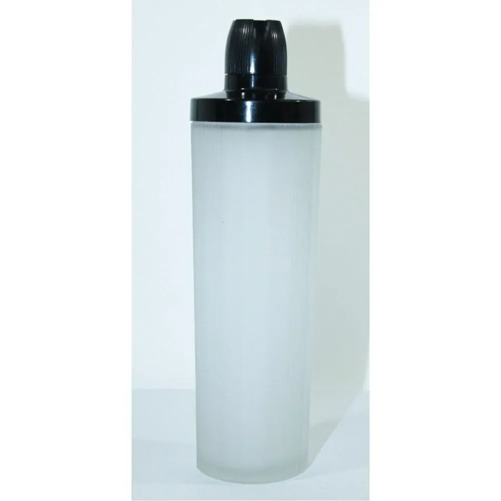 Vintage Art Deco Frosted Glass and Bakelite Empire Cocktail‎ Shaker